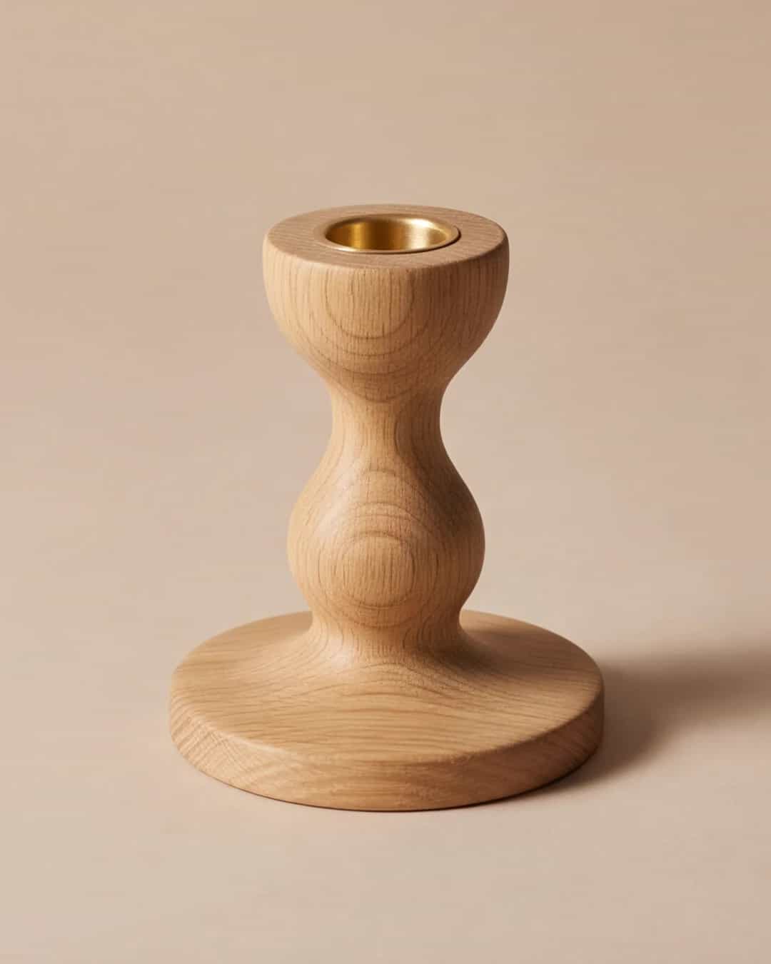 Candle holder · turned oak