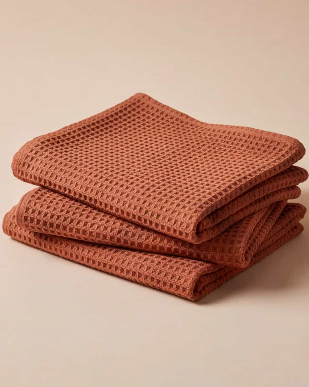 Waffle towels, set of three